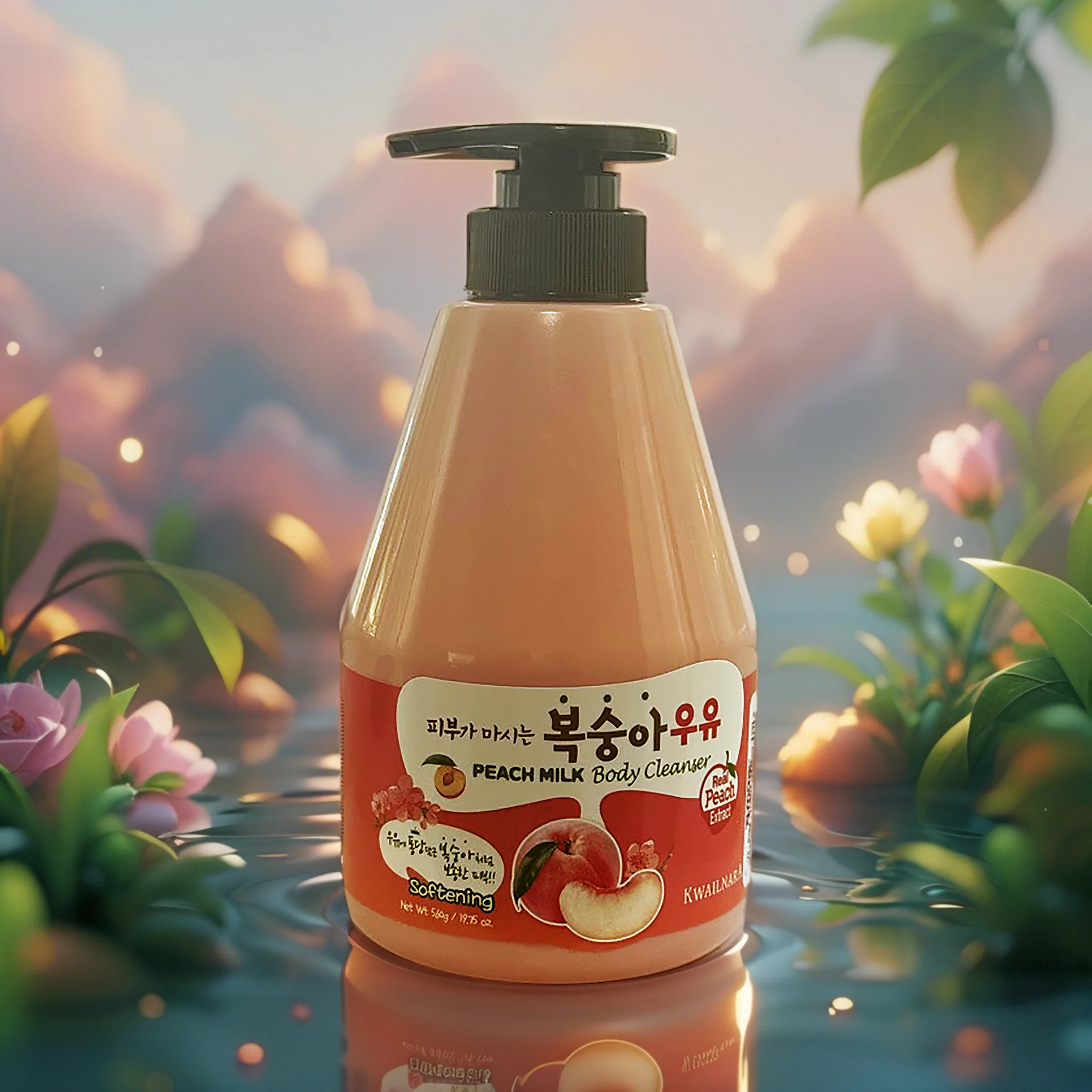 KWAILNARA Peach Milk Body Cleanser (19.75 fl.oz) - Image 4